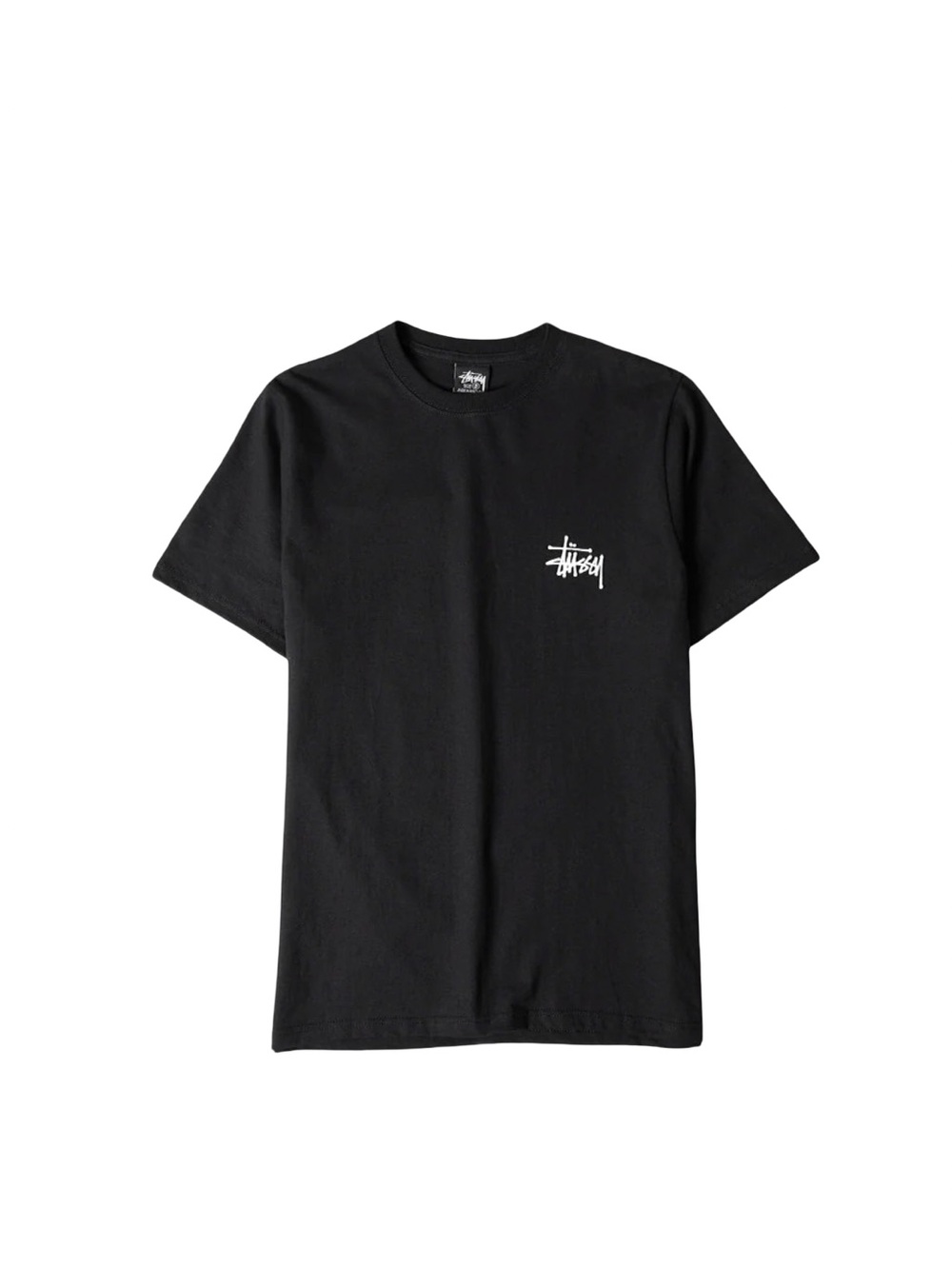 Stüssy Black Logo T-Shirt Medium White Graphic Streetwear Tee